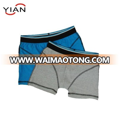 China Factory Hot 95% cotton5%elasthan children underpants kids group boys boxer grey melange