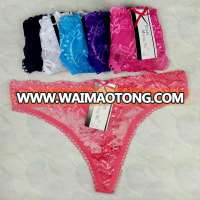 Yiwu underwear factory price wholesale sexy lace see through underwear women panty lady panty